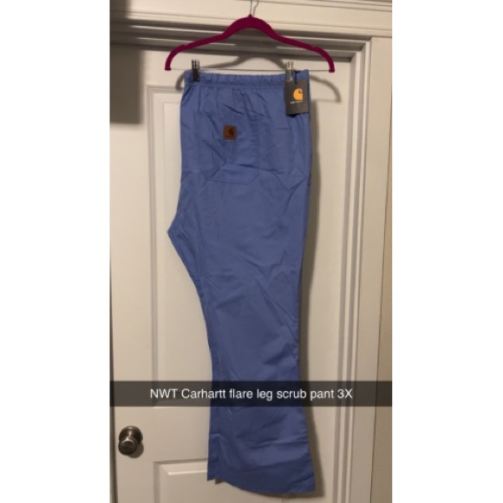 Carhartt Blue Flare Leg Scrub Pants